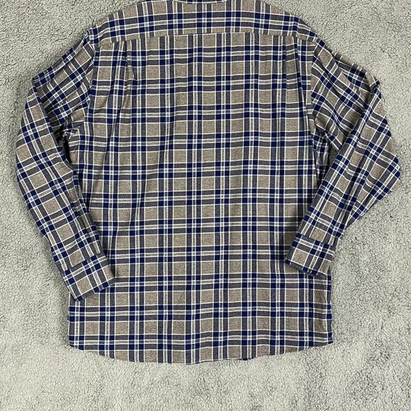 Daniel Cremieux Mens Shirt Large Button Down Shirt Blue Grey Plaid - Picture 5 of 10